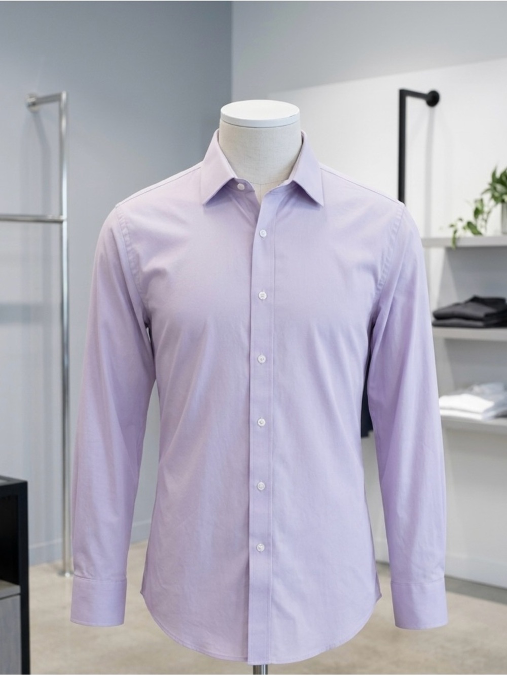 Nordstrom Tech-Smart Lavender Stretch Dress Shirt L — Modern Professional NWT